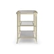 Glass Top & Metal Frame in Whisper of Gold End Table THIRD TIMES A CHARM by Caracole 