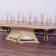 Luxury Beige & Gold Leaf BELLAGIO Dining Table Set 13Pcs EUROPEAN FURNITURE Classic