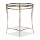 Clear Tempered Glass Top Gold Finish End Table RISING STAR by Caracole 