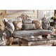 Metallic finish Wood Sofa Set 2Pcs Traditional Cosmos Furniture Oprah