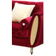 Red Velvet w/ Gold Finish Sofa Set 3Pcs Modern Cosmos Furniture Ruby