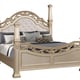 Gold Finish Queen Poster Bedroom Set 3Pcs Traditional Cosmos Furniture Valentina