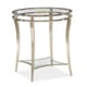 Clear Tempered Glass Top Gold Finish End Table RISING STAR by Caracole 