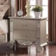 Silver Finish Wood King Bedroom Set 3Pcs Contemporary Cosmos Furniture Sonia