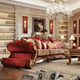 Luxury Cherry Finish Sectional Sofa Traditional Homey Design HD-2575