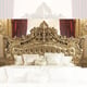 Traditional Antique Gold Solid Wood King Bed Homey Design HD-961