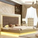 Glam Belle Silver King Bedroom Set 5Pcs Contemporary Homey Design HD-918