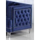 Blue Finish Armchair w/ Acrylic legs Modern Cosmos Furniture Kendel