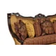 Antique Beige Gold Dark Brown Wood Luxury Sofa Benetti's Firenza Traditional