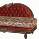 Luxury Red Velvet Crystal Tufted Chaise Lounge Special Order Benetti's Anabella