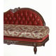 Luxury Red Velvet Crystal Tufted Chaise Lounge Special Order Benetti's Anabella