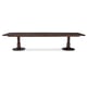 Mocha Walnut Finish Stainless Steel Trim  Extandable Dining Table Cult Classic by Caracole 