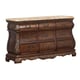Cherry Finish Wood Queen Sleigh Bedroom Set 6Pcs Traditional Cosmos Furniture Cleopatra