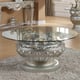 Antique Silver Finish Coffee Table Set 3Pcs Traditional Homey Design HD-8908S