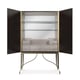 Chocolate Truffle & Brushed Gold Tall Cabinet UPTOWN by Caracole 