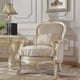 Chair in White Fabric Traditional Style Homey Design HD-2669