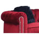 Red Fabric Loveseat w/ Acrylic legs Transitional Cosmos Furniture Sahara Red