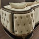 Modern Beige & Gold Composite Wood Loveseat Traditional Homey Design HD-L9010