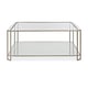 Metal Base & Glass W/ White and Brilliant Effect Coffee Table CENTER STAGE by Caracole 