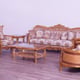Luxury Sand & Gold Wood Trim MODIGLIANI III Chair Set 2 Pcs EUROPEAN FURNITURE 