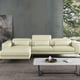 Off White Italian Leather CAVOUR Sectional Sofa LEFT EUROPEAN FURNITURE Modern