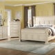 Off-white Finish Wood Queen Panel Bed Transitional Cosmos Furniture Dakota