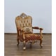 Luxury Red & Gold Wood Trim SAINT GERMAIN Chair EUROPEAN FURNITURE Traditional
