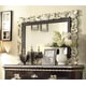 Homey Design HD-1208 Traditional Style Dark Brown Dresser and Mirror Set 2 Pcs