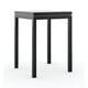 Tuxedo Black Metal frame in Whisper of Gold End Table THE SANDBOX by Caracole 