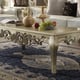 Belle Silver Carved Wood Coffee Table Traditional Homey Design HD-13006  