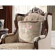 Custom Burl & Antique Silver Armchair Traditional Homey Design HD-562