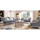 Cobalt Fabric & Silver Finish Armchair Traditional Homey Design HD-701 