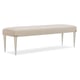 Cream Velvet & Soft Silver Paint Base Bench BOARDING ON BEAUTIFUL by Caracole 