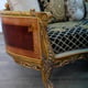 Royal Luxury Black Gold Fabric MAGGIOLINI Loveseat EUROPEAN FURNITURE Classic