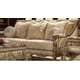 Antique Gold Victorian Chenille Sofa Set 2Pcs Traditional Homey Design HD-205