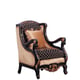Imperial Luxury Black & Dark Gold RAFFAELLO Arm Chair Set 2 Pcs EUROPEAN FURNITURE