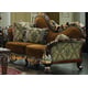 Homey Design HD-260 Luxury Mocha Finish  Living Room Sofa Set 6Pcs Carved Wood