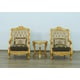 Imperial Luxury Black & Gold LUXOR Arm Chair EUROPEAN FURNITURE Carved Wood
