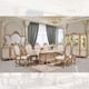 Traditional Gold & White Solid Wood Side Chairs Set 2Pcs Homey Design HD-9102