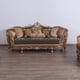 Luxury Black & Gold Wood Trim SAINT GERMAIN II Sofa Set 3Pcs EUROPEAN FURNITURE 