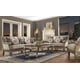 Luxury Chenille Pearl Beige Sofa Love Set 3Pcs Homey Design HD-303 Traditional