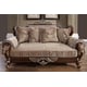 Custom Burl & Antique Silver Sofa Set 2Pc Traditional Homey Design HD-562