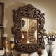 Traditional Golden Brown Wood Dresser + Mirror Homey Design HD-8011-DB-2PCS