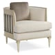 Neutral Fabric & Frame Finished in Platinum Accent Chair QUIT YOUR METAL-ING by Caracole 