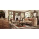 Homey Design HD-1601 Lavish Old World Gold Mixed Fabric Living Room Sofa 