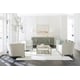 Light Gray Fabric & Silver Shadow Finish Contemporary Sofa Set 4Pcs PIPING HOT by Caracole 