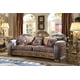Homey Design HD-1302 Traditional Victorian Golden Brown  Tufted Sofa Couch 