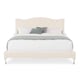 Soft Cream Velvet Fabric Classic King Bed MRS. SANDMAN by Caracole 