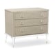 Heron Grey Finish 3 Drawer Nightstands Set 2Pcs FLOATING ON AIR by Caracole 
