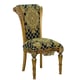 Luxury Antique Bronze & Black VALENTINA Dining Chair Set 2P EUROPEAN FURNITURE 